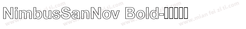 NimbusSanNov Bold字体转换